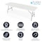 Flash Furniture Rectangle Folding Table, Plastic Top, White RB-3096FH-GG - alternate 2